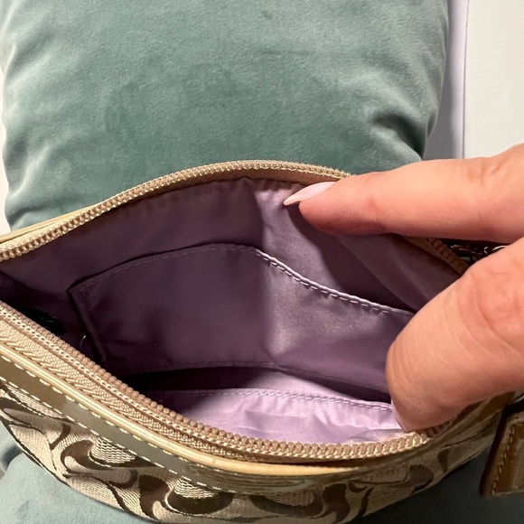 Coach Mustard Yellow Signature Wristlet - Picture 4 of 5